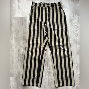 Big Bud Press Black Striped Work Pants - Khaki Grey - M